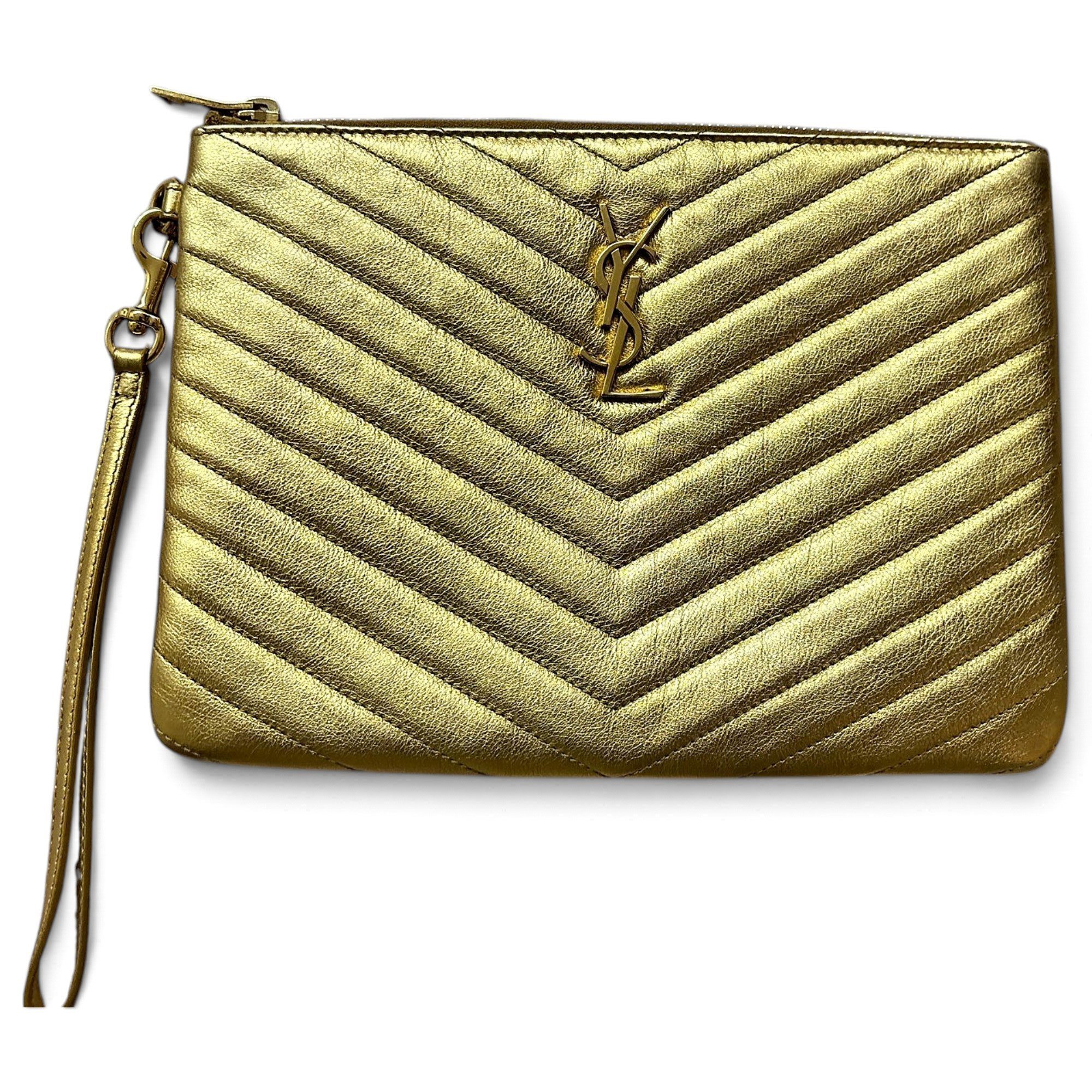 Leather clutch bag
