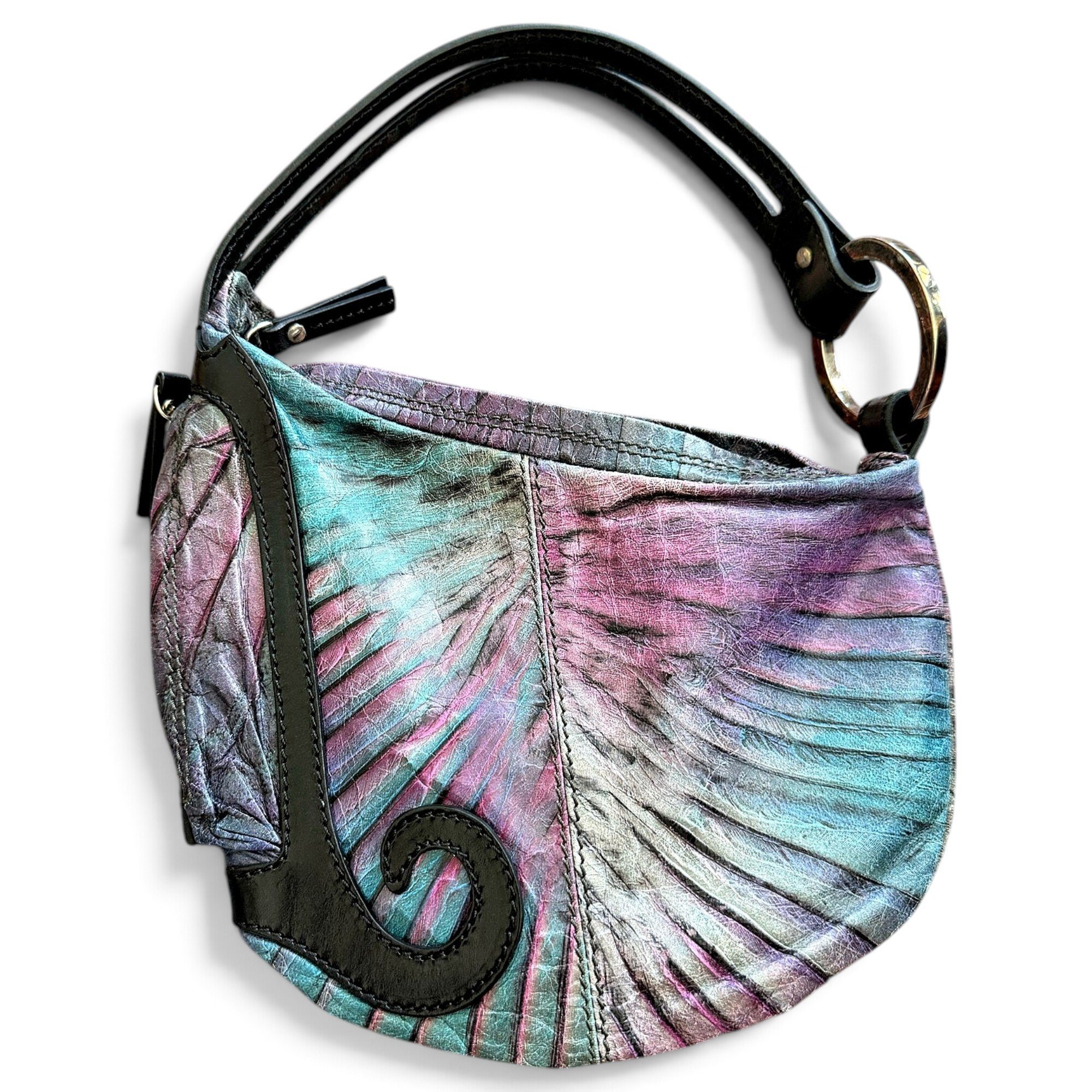 Oyster leather handbag