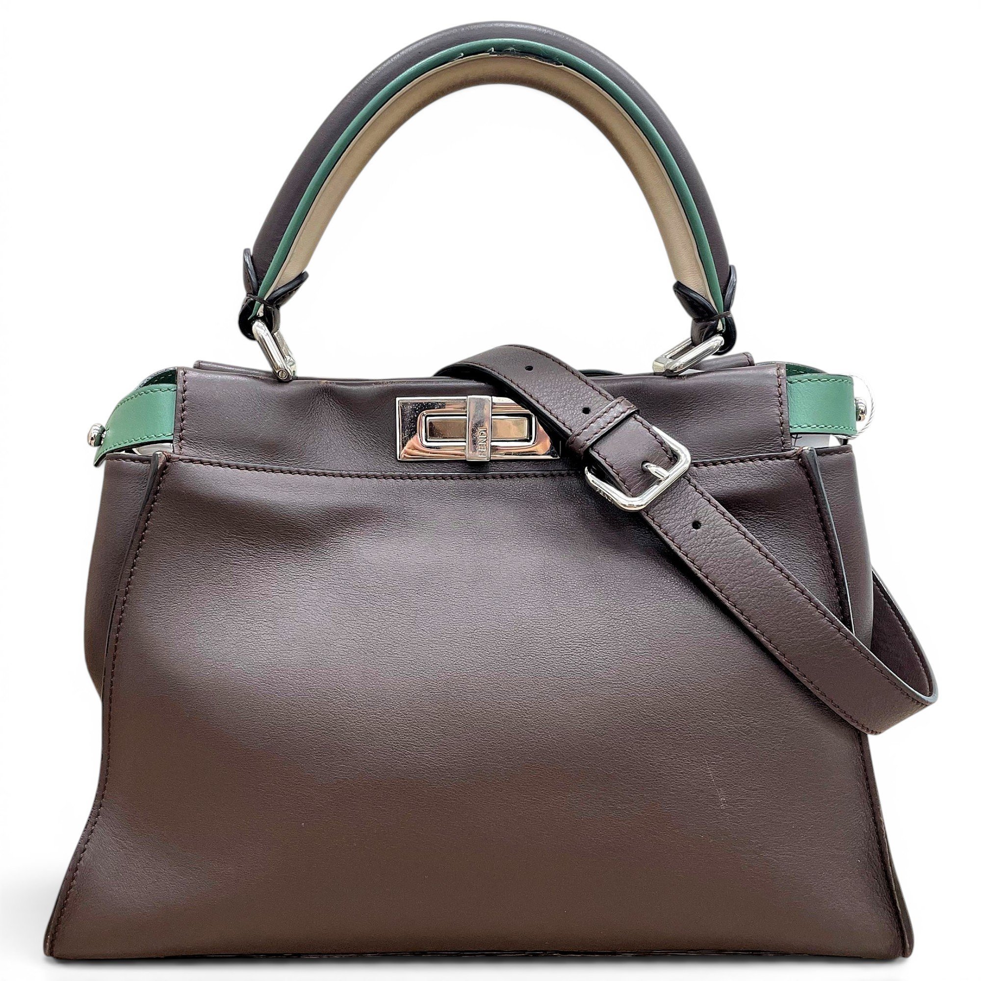 Peekaboo leather handbag