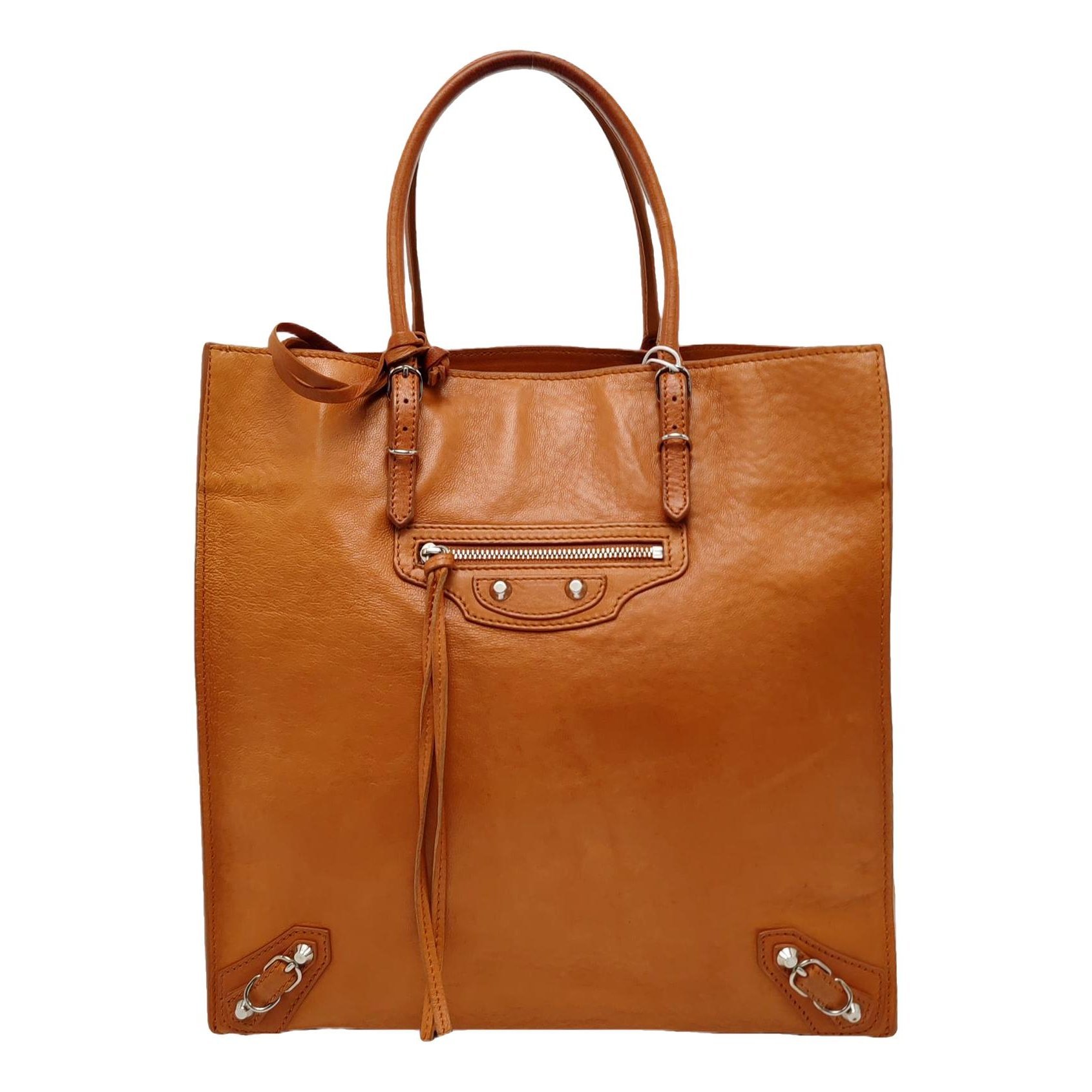 Papier leather handbag