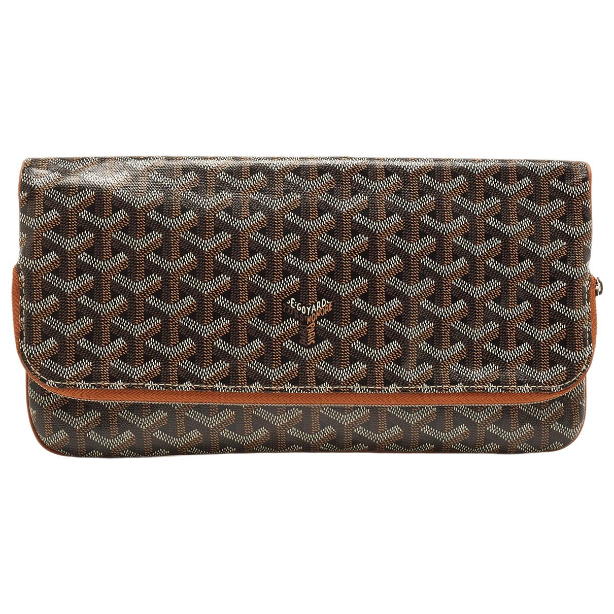 Leather clutch bag