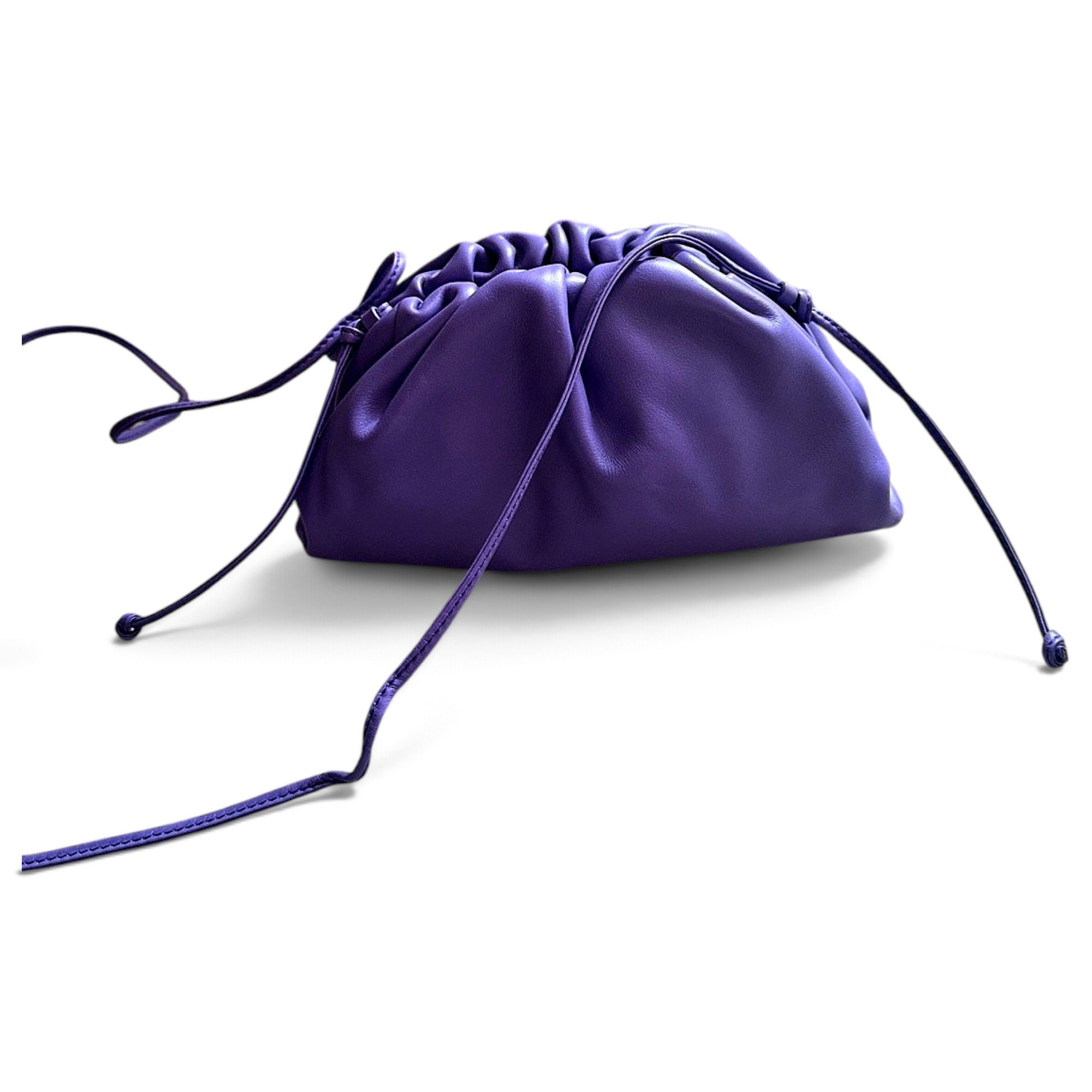Pouch leather crossbody bag