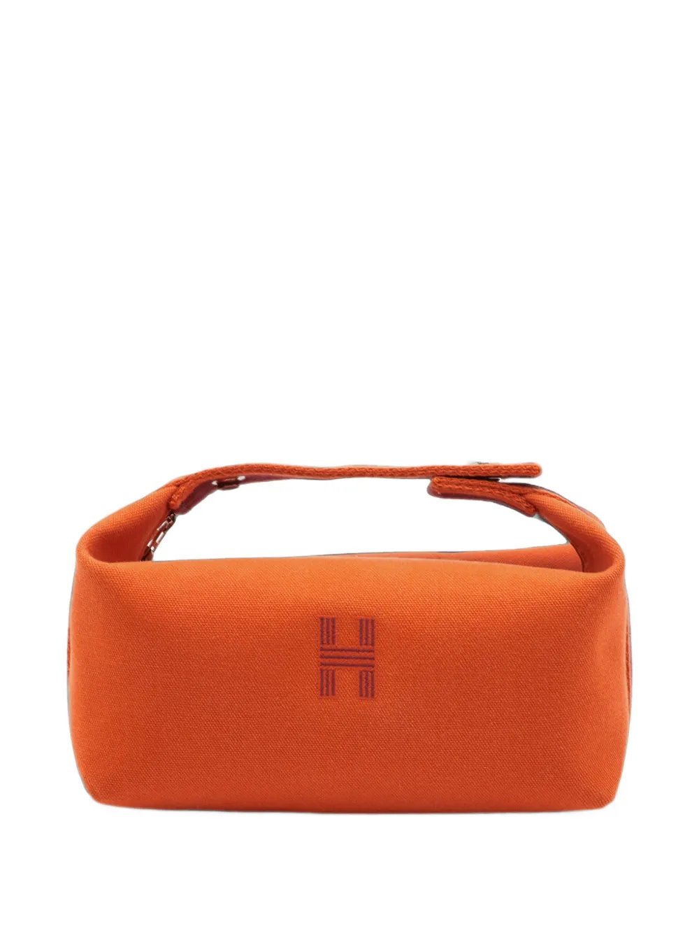 Bride-a-Brac logo-embroidered clutch bag
