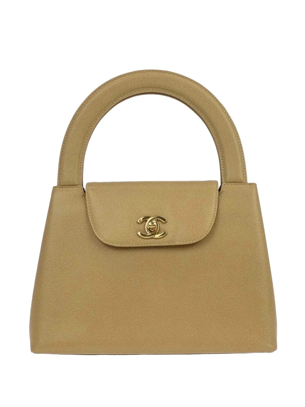 1998 CC-logo leather tote bag