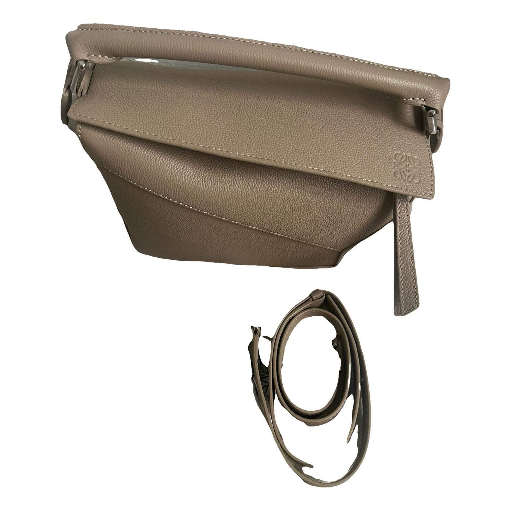 Puzzle leather handbag