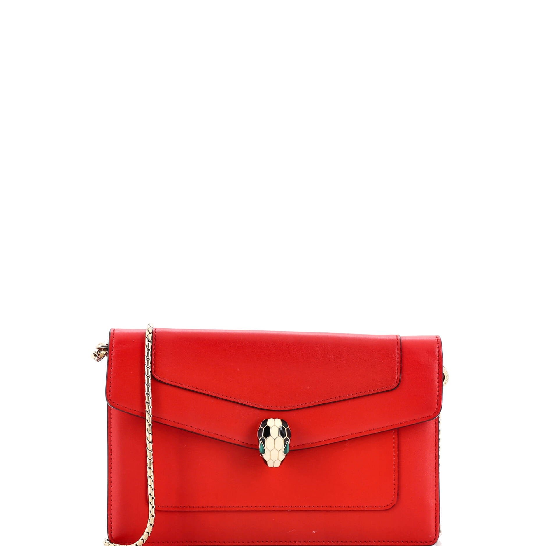 Bvlgari Serpenti Forever Wallet on Chain Leather Small