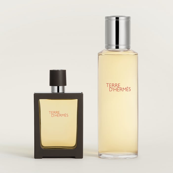 Sans Coloris Terre d'Hermes Parfum Travel Spray and Refill