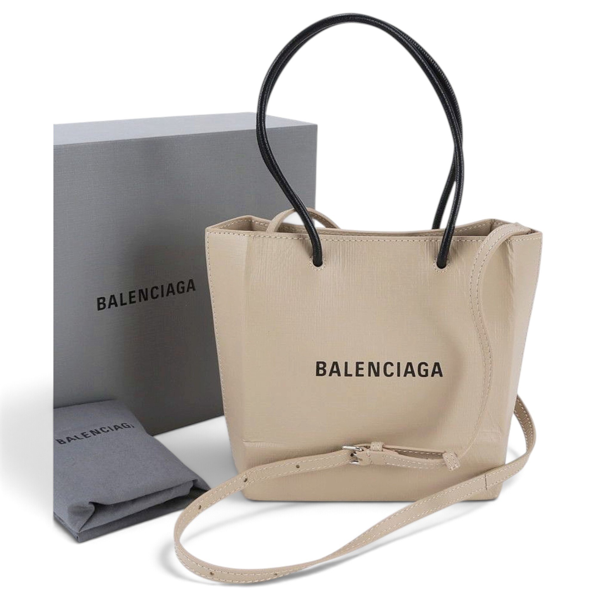 Balenciaga Shopping North South leather tote