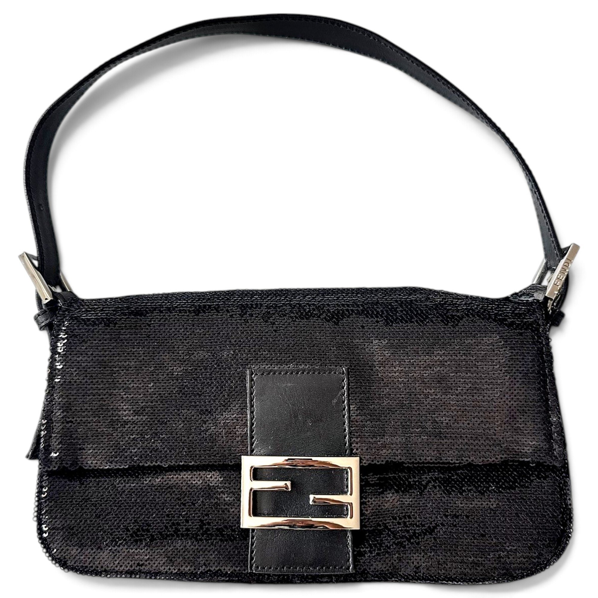 Baguette glitter handbag