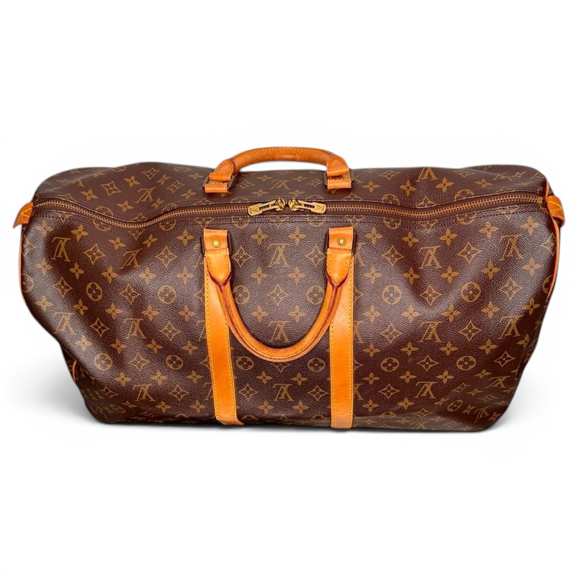 Keepall leather travel bag
