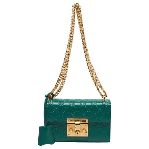 Padlock leather handbag