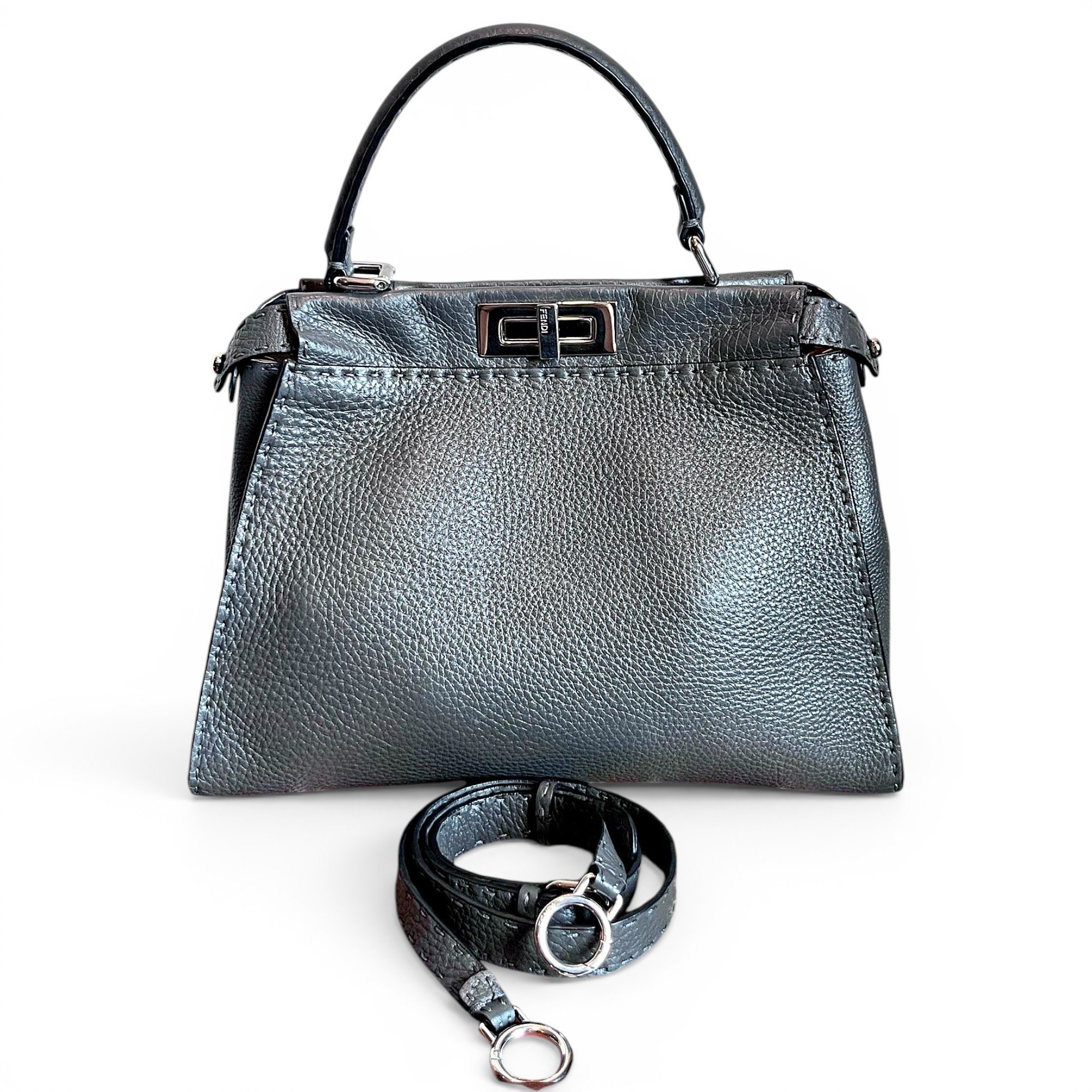 Peekaboo leather handbag