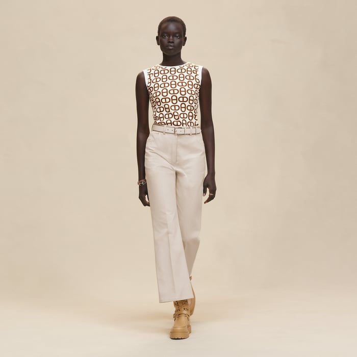 Blanc "Chaine d'Ancre" Sleeveless T-shirt