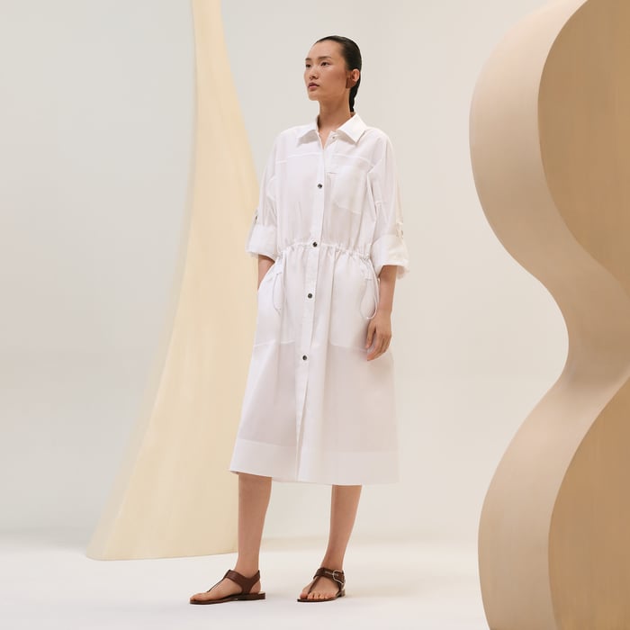 Blanc Shirt Dress