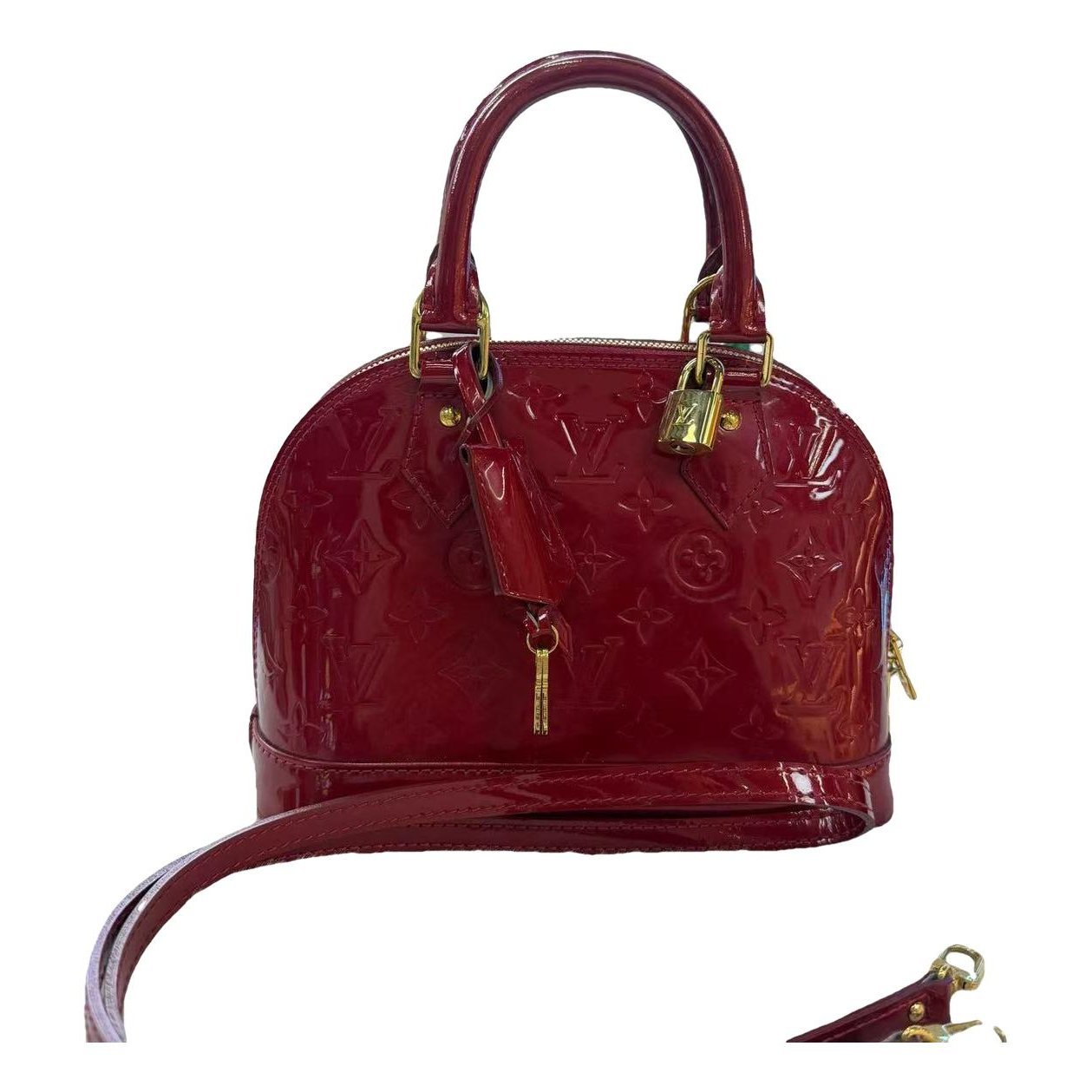 Alma BB patent leather handbag