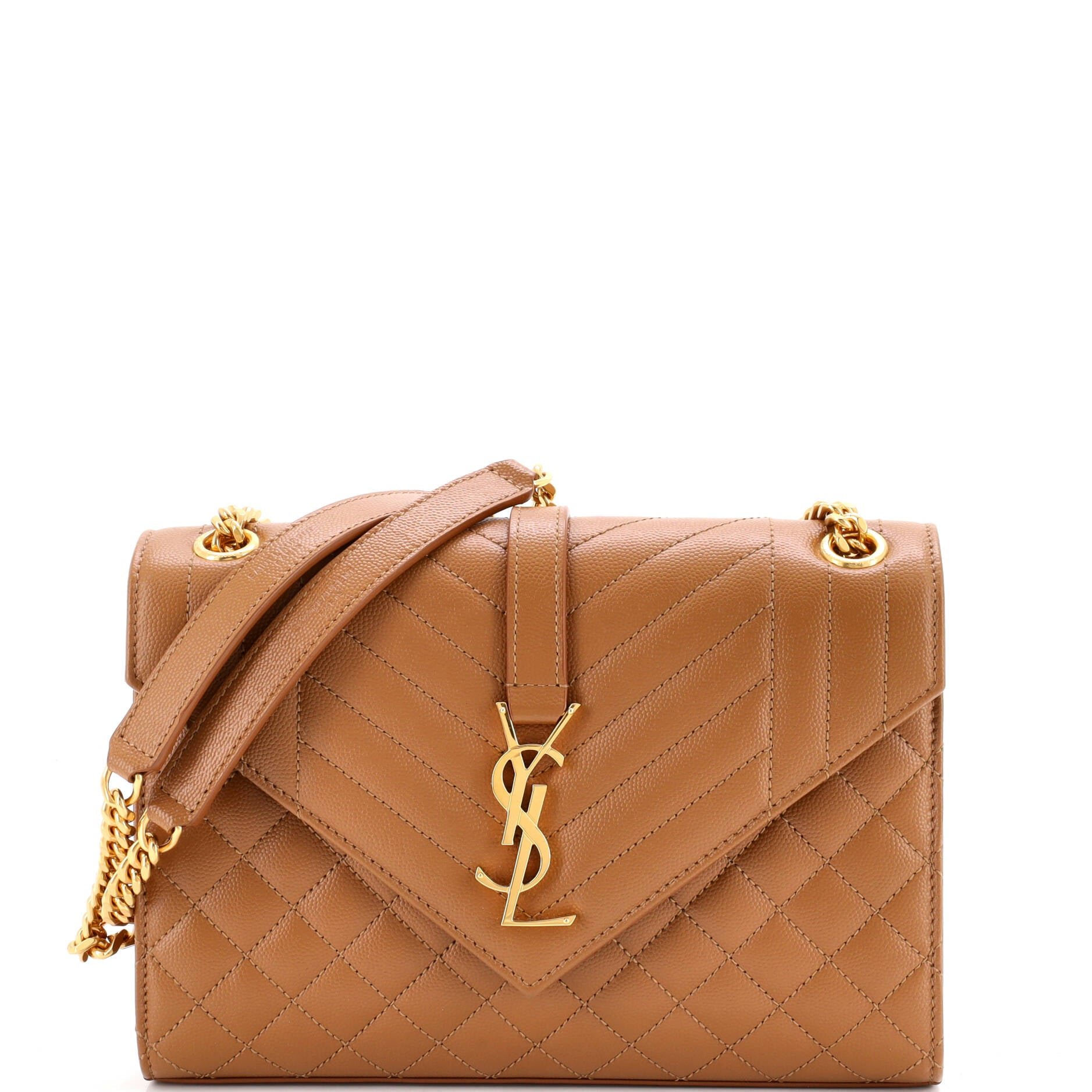 Classic Monogram Envelope Satchel Mixed Matelasse Leather Medium