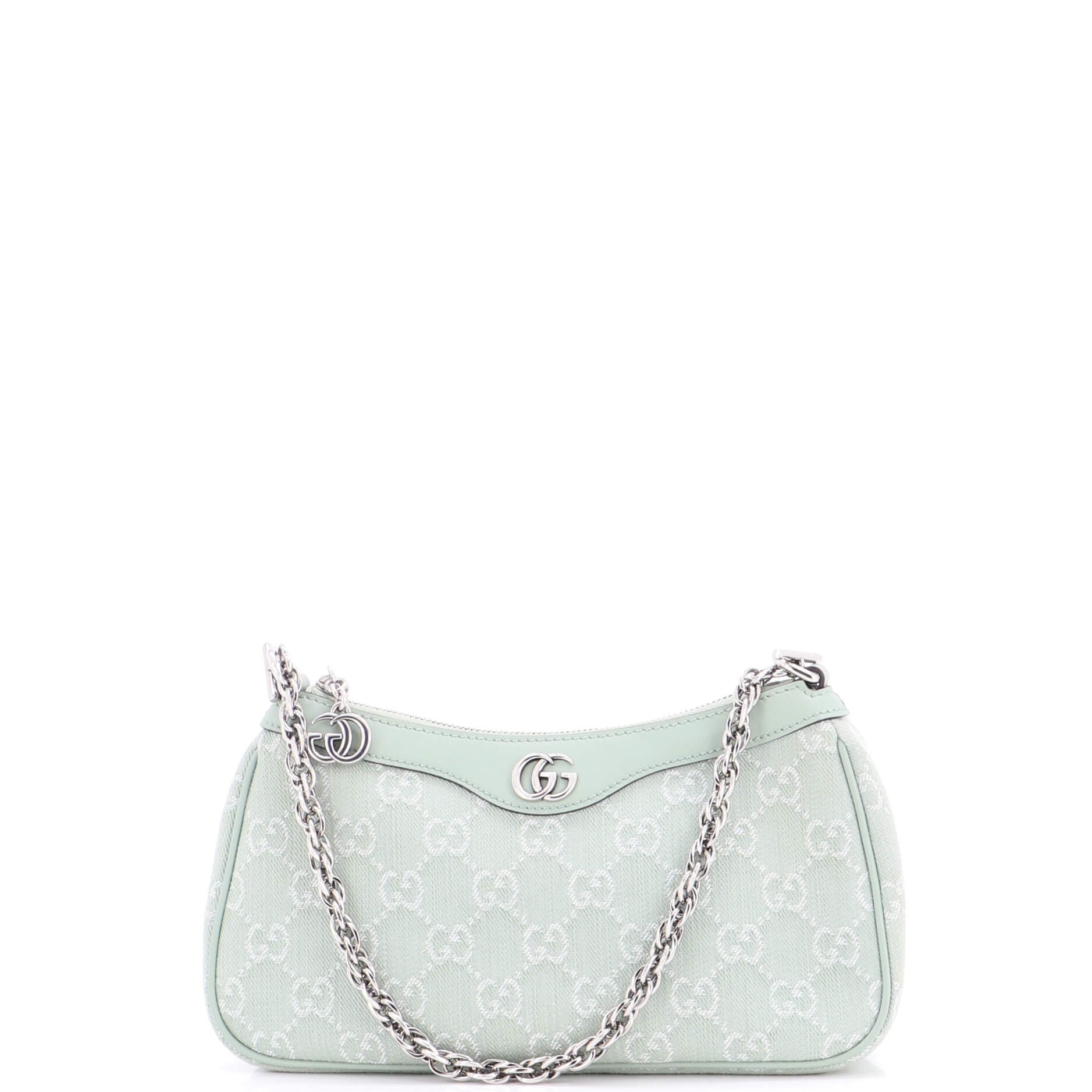 Ophidia Zip Pochette Shoulder Bag GG Denim Small