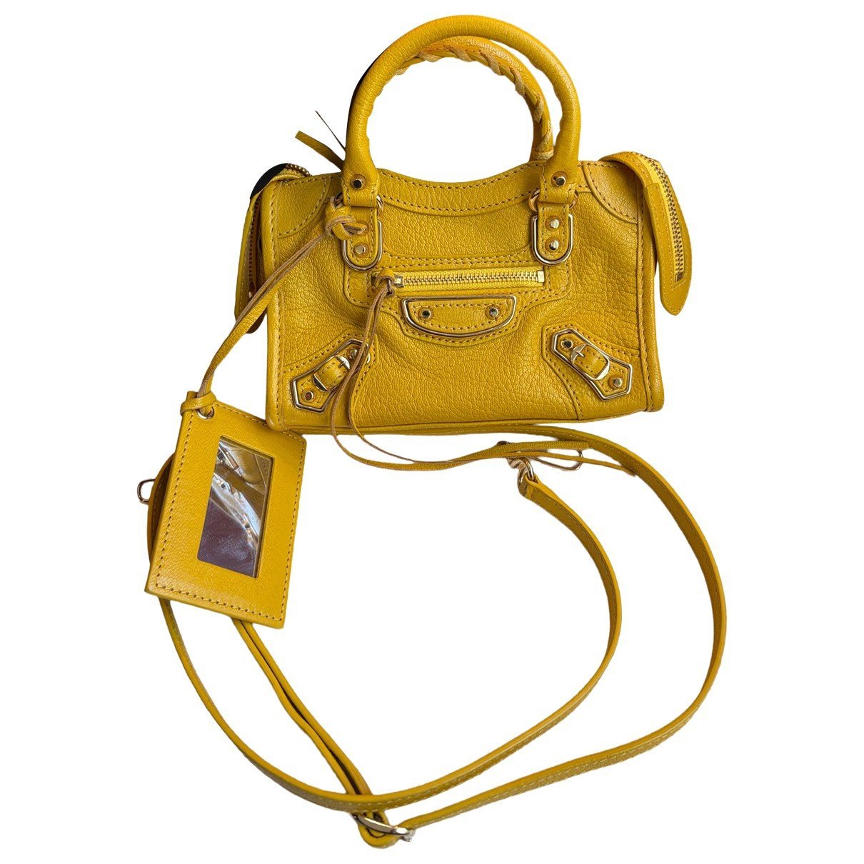 Classic Metalic leather handbag