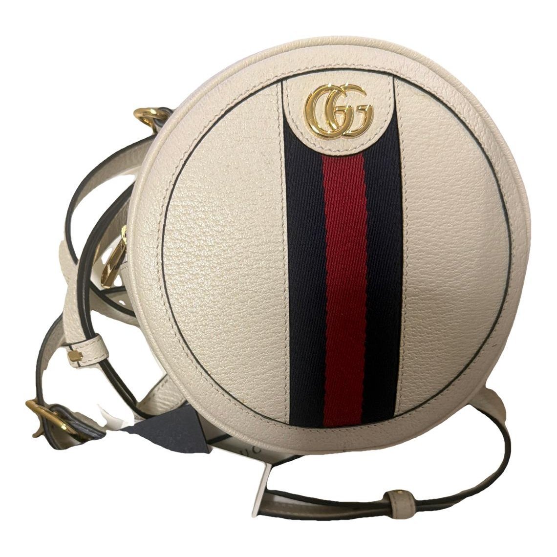 Ophidia Round leather crossbody bag