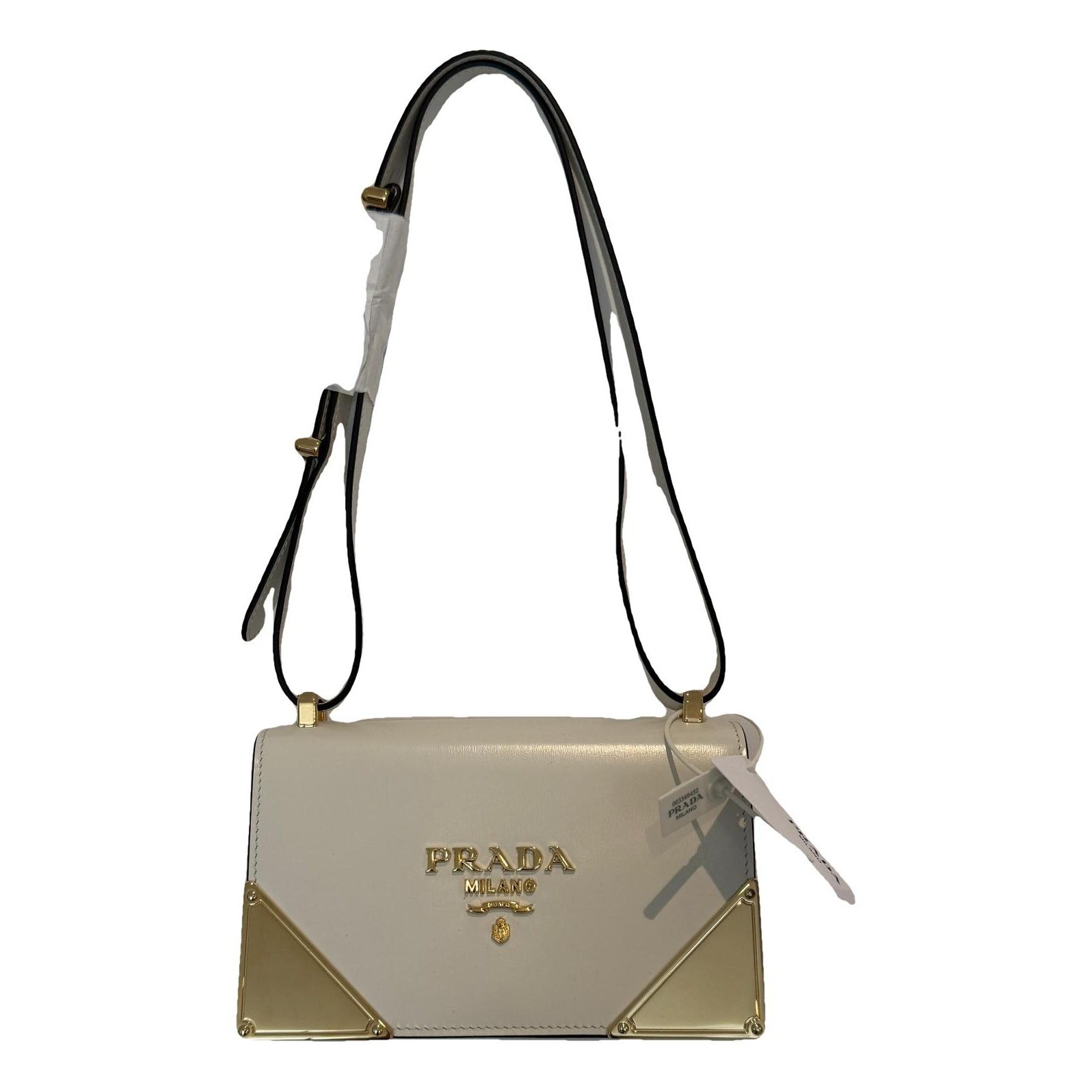Triangle leather crossbody bag