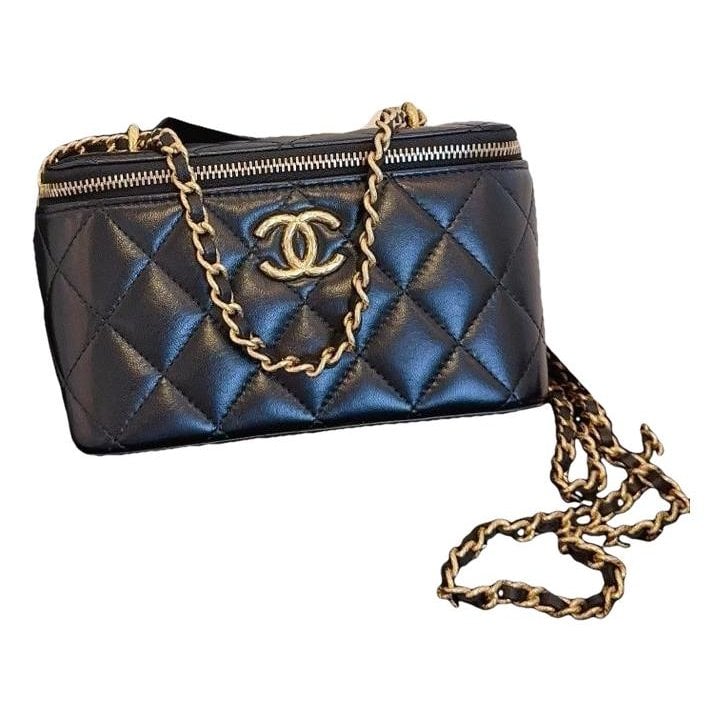 Vanity leather handbag