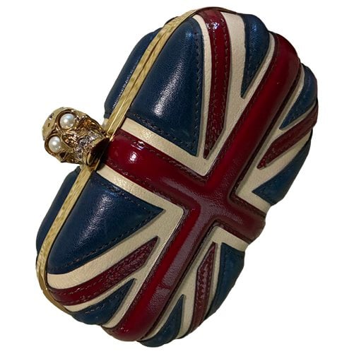 Alexander McQueen Skull leather clutch bag