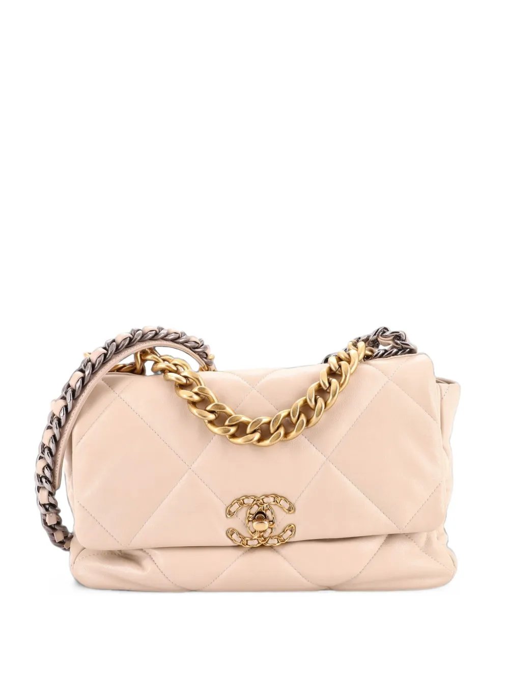 19 Flap Bag Quilted Leather Large crossbody bag