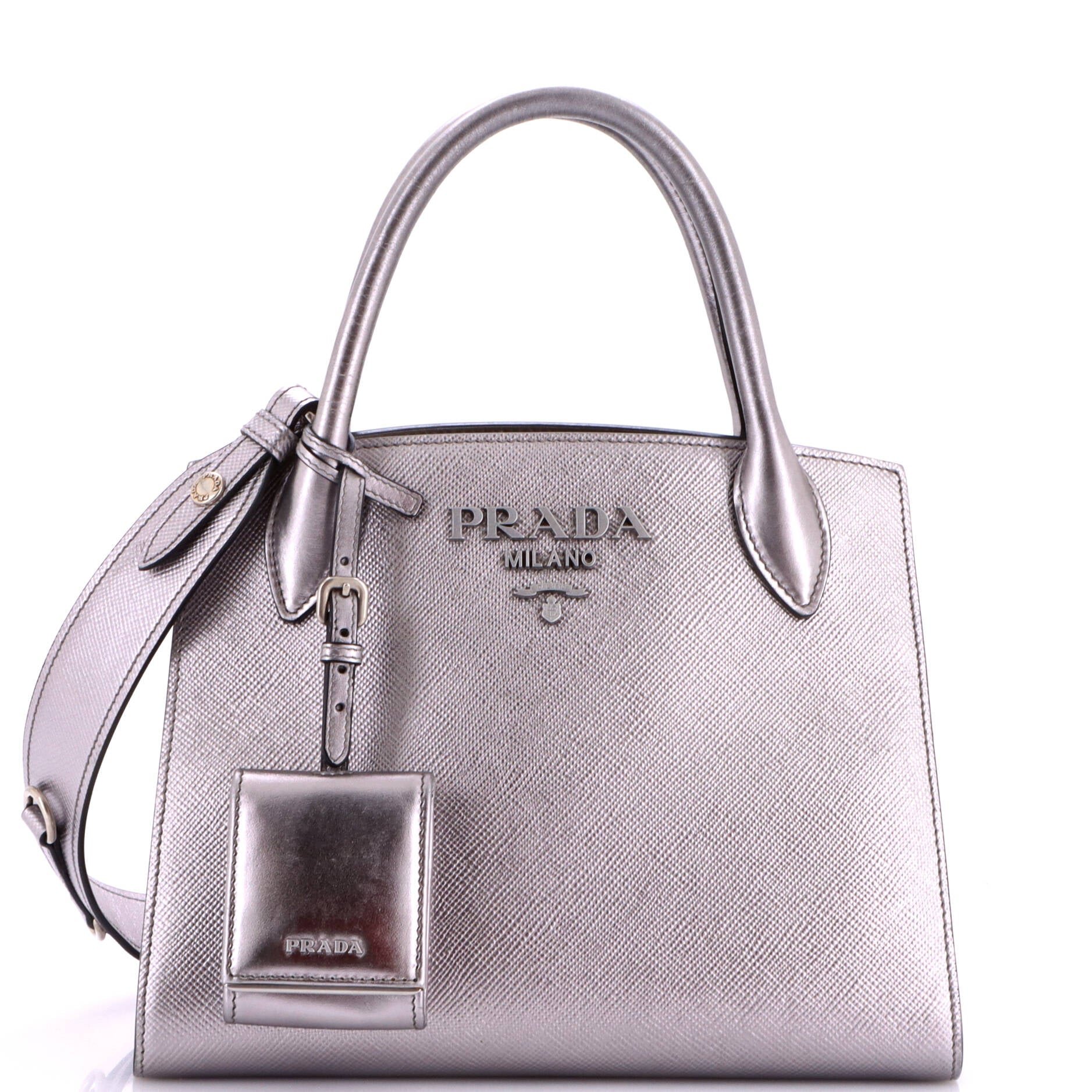 Monochrome Tote Saffiano with City Calf Small