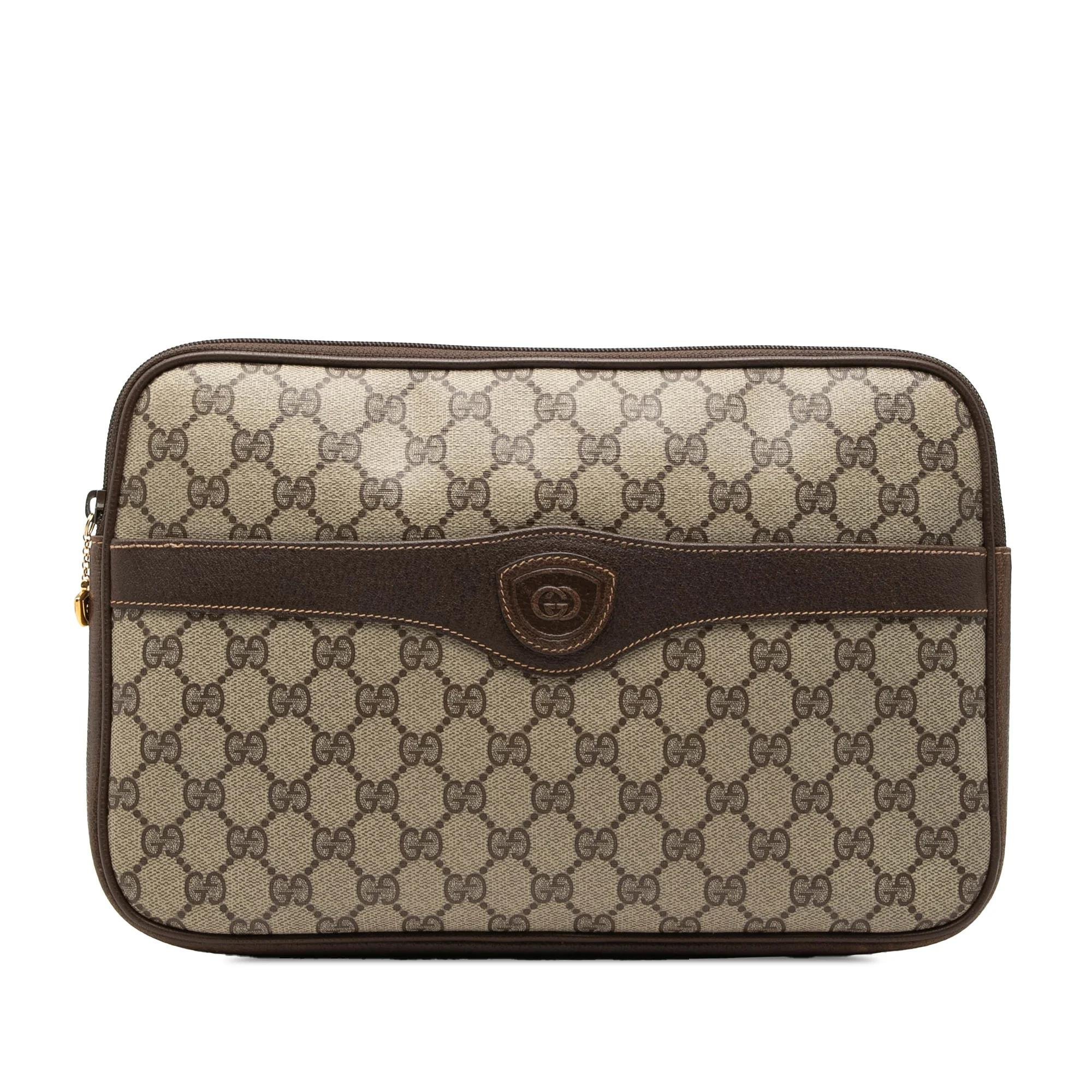 Leather clutch bag