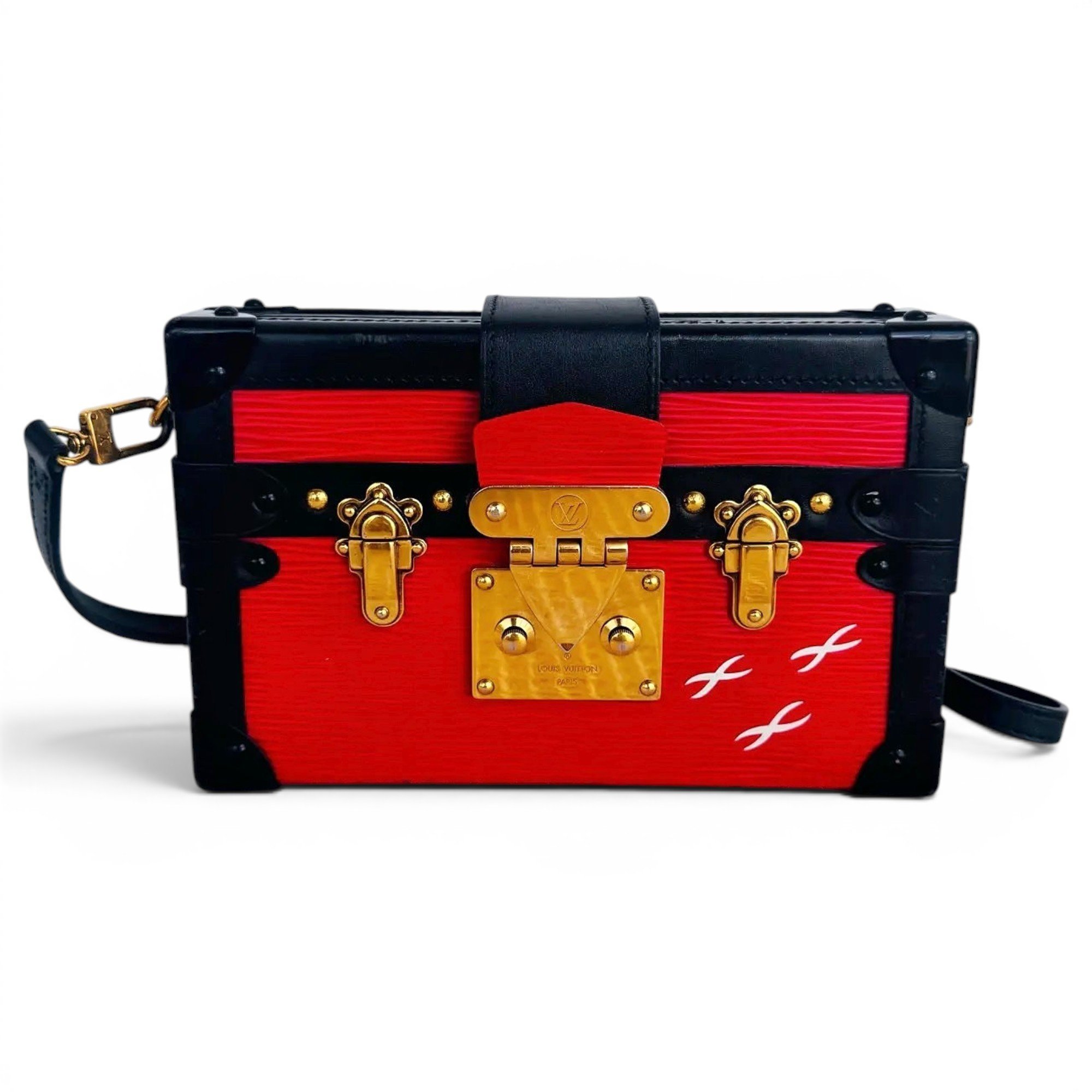 Petite Malle leather crossbody bag