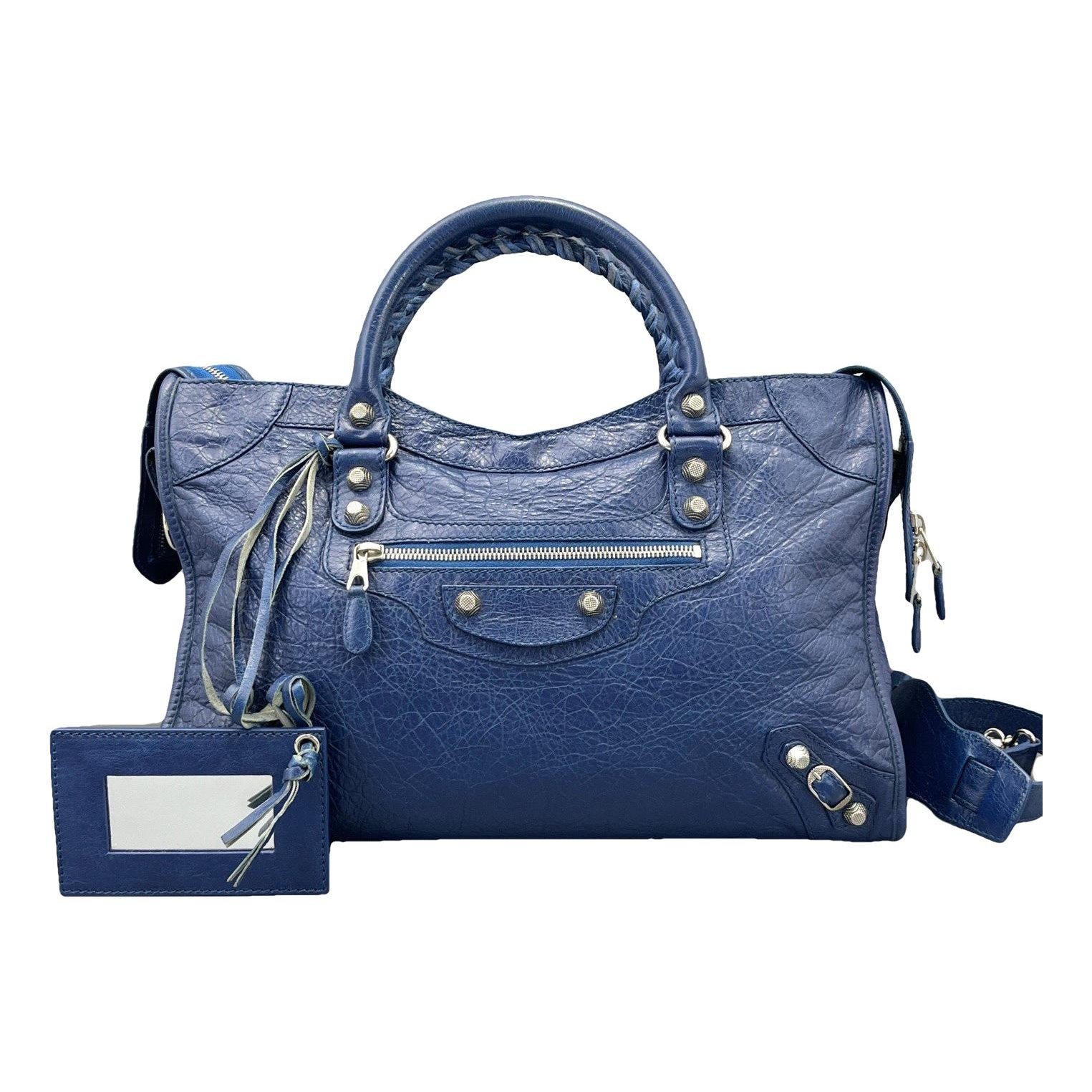 City leather handbag