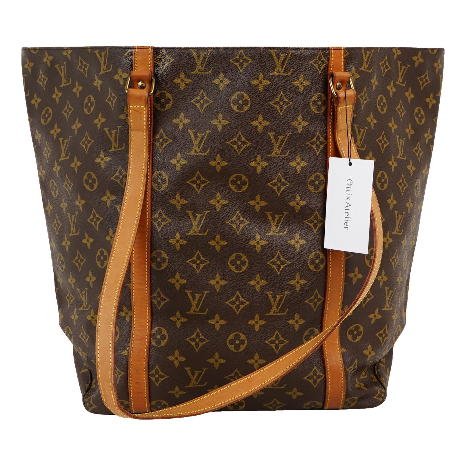 Shopping leather handbag