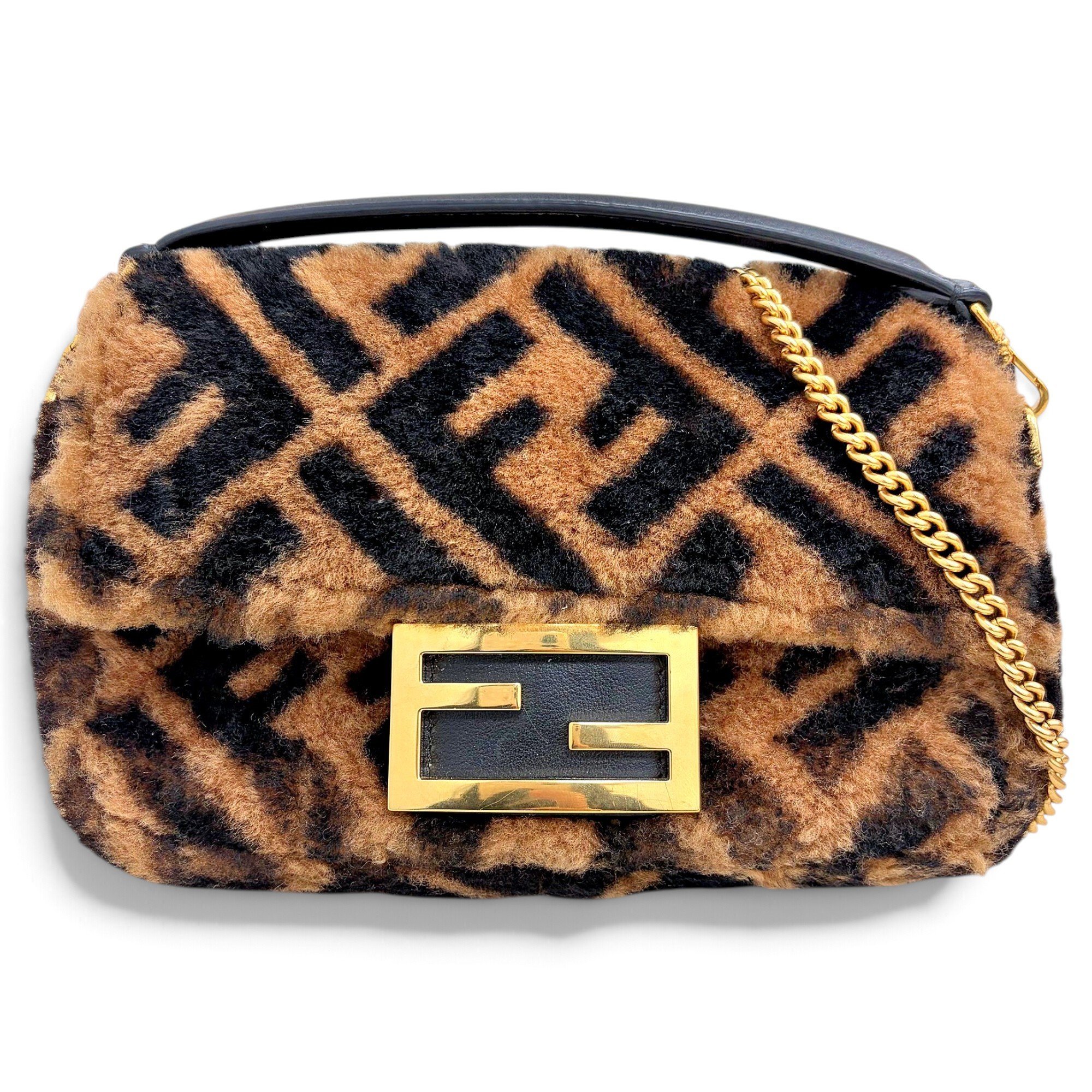Baguette wool handbag