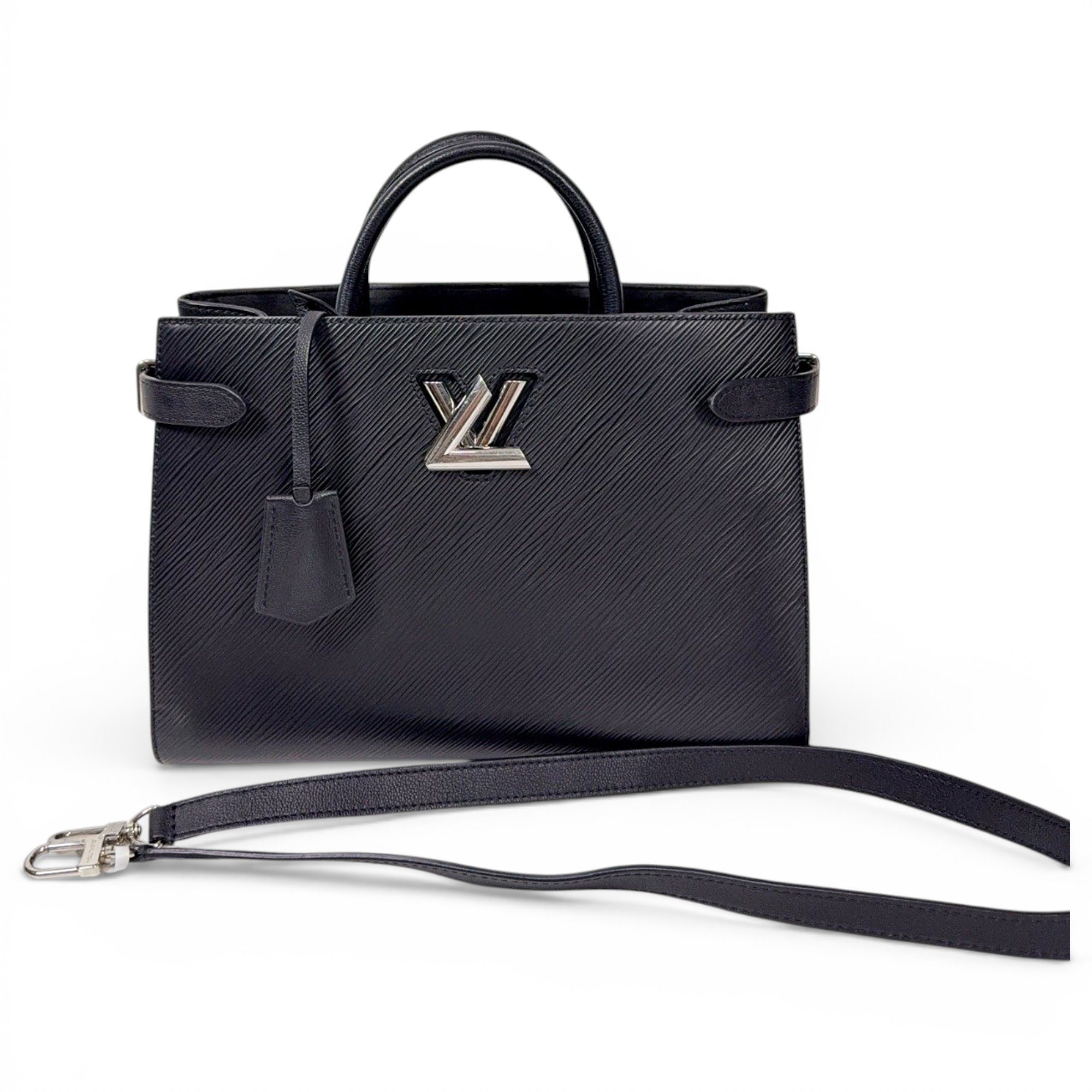 Twist leather handbag