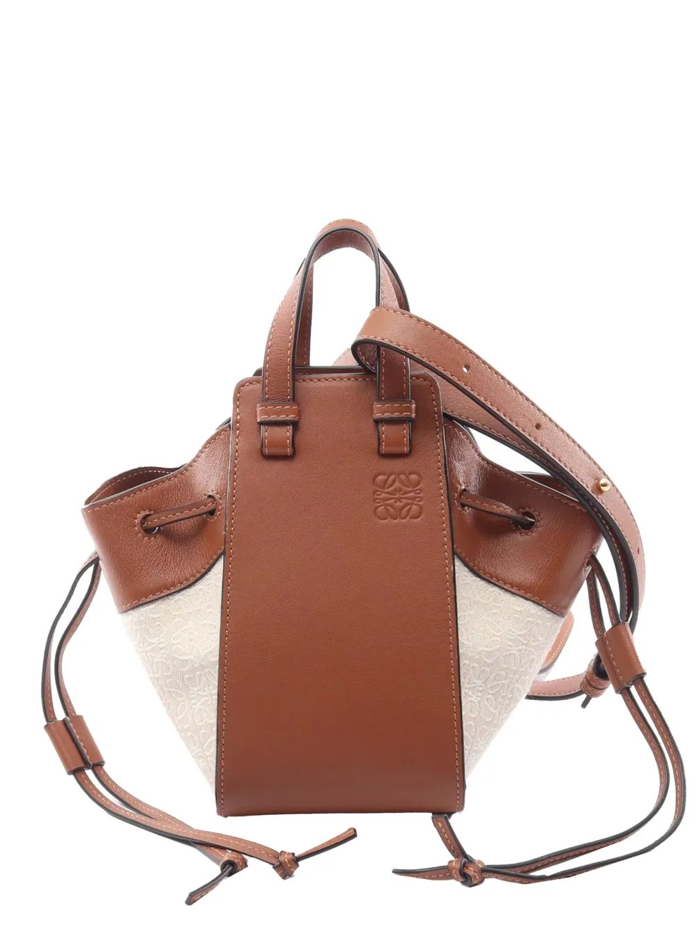 2021-2026 Mini Leather and Canvas Hammock Bag satchel