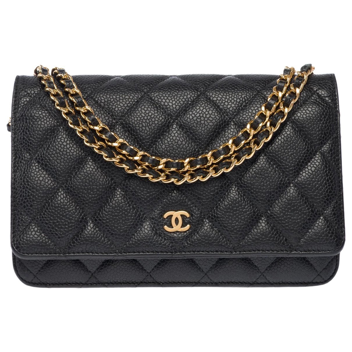 Wallet On Chain leather handbag