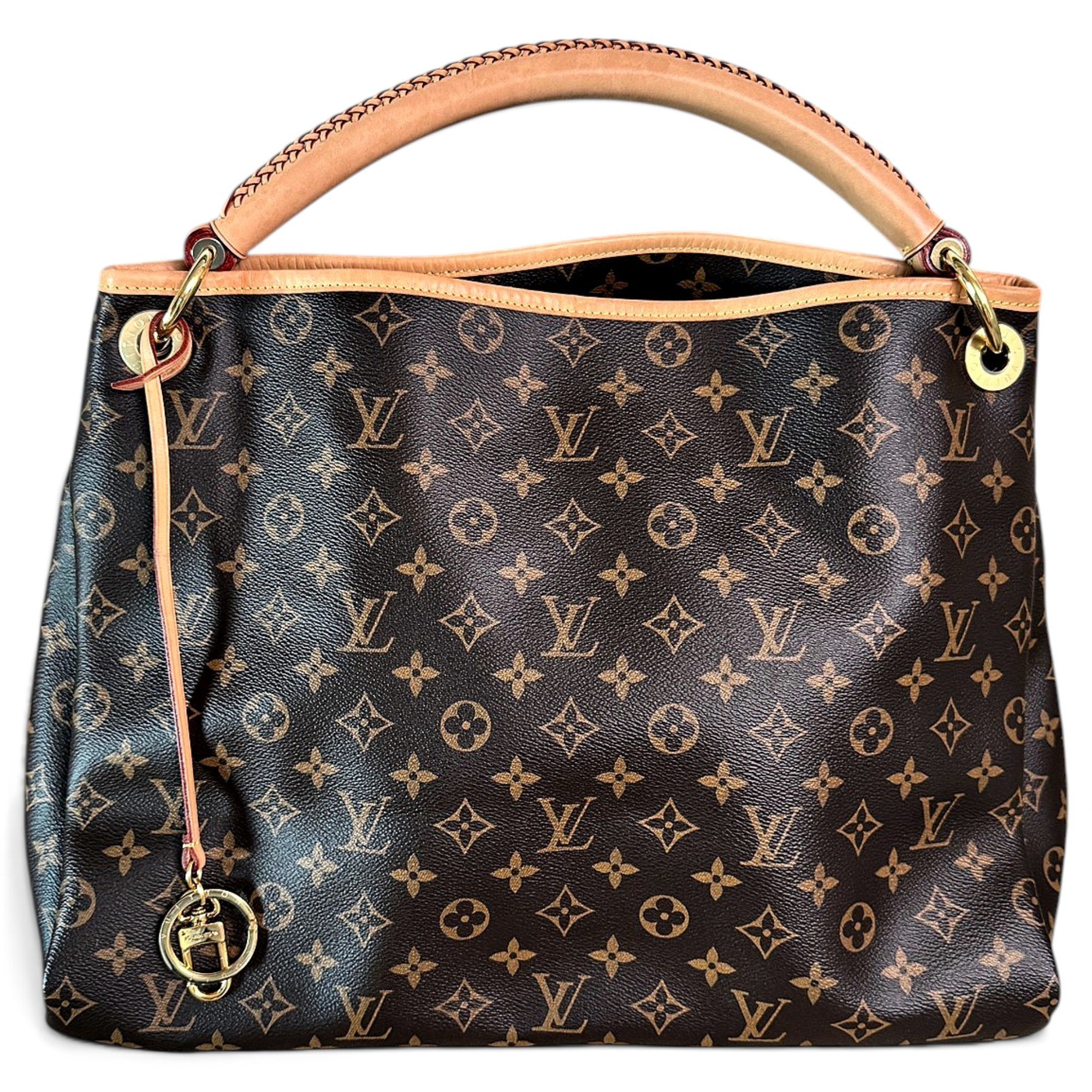 Artsy leather handbag