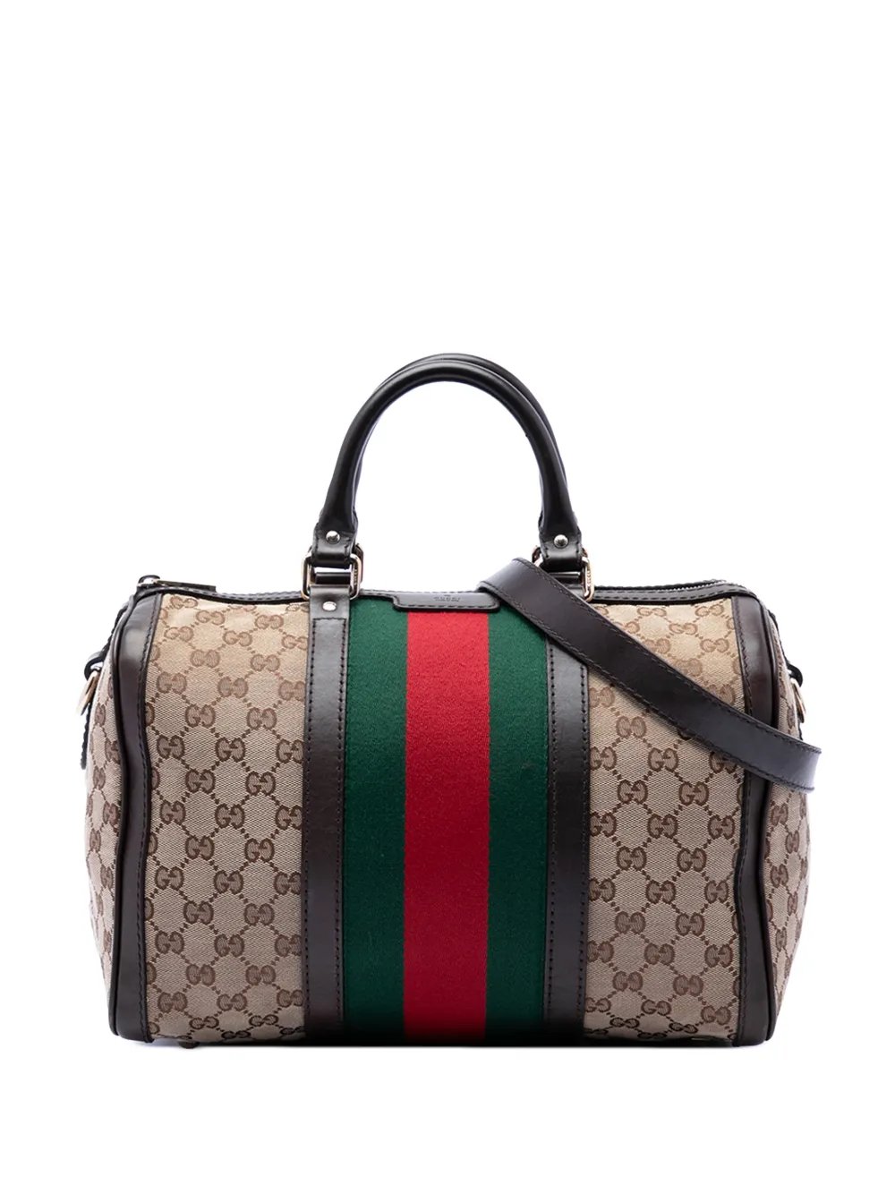 2016-2026 Medium GG Canvas Web Joy Boston Bag satchel