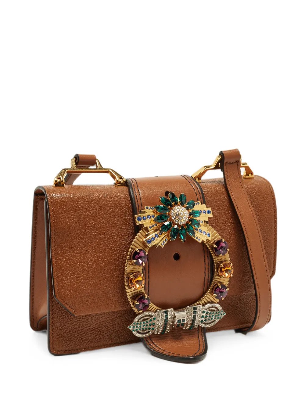 Miu Miu Lady crystal-embellished shoulder bag