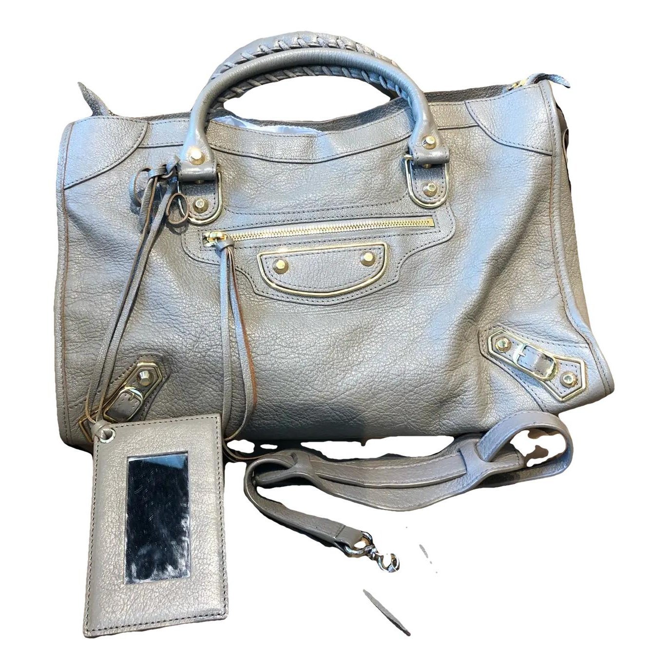 Classic Metalic leather handbag