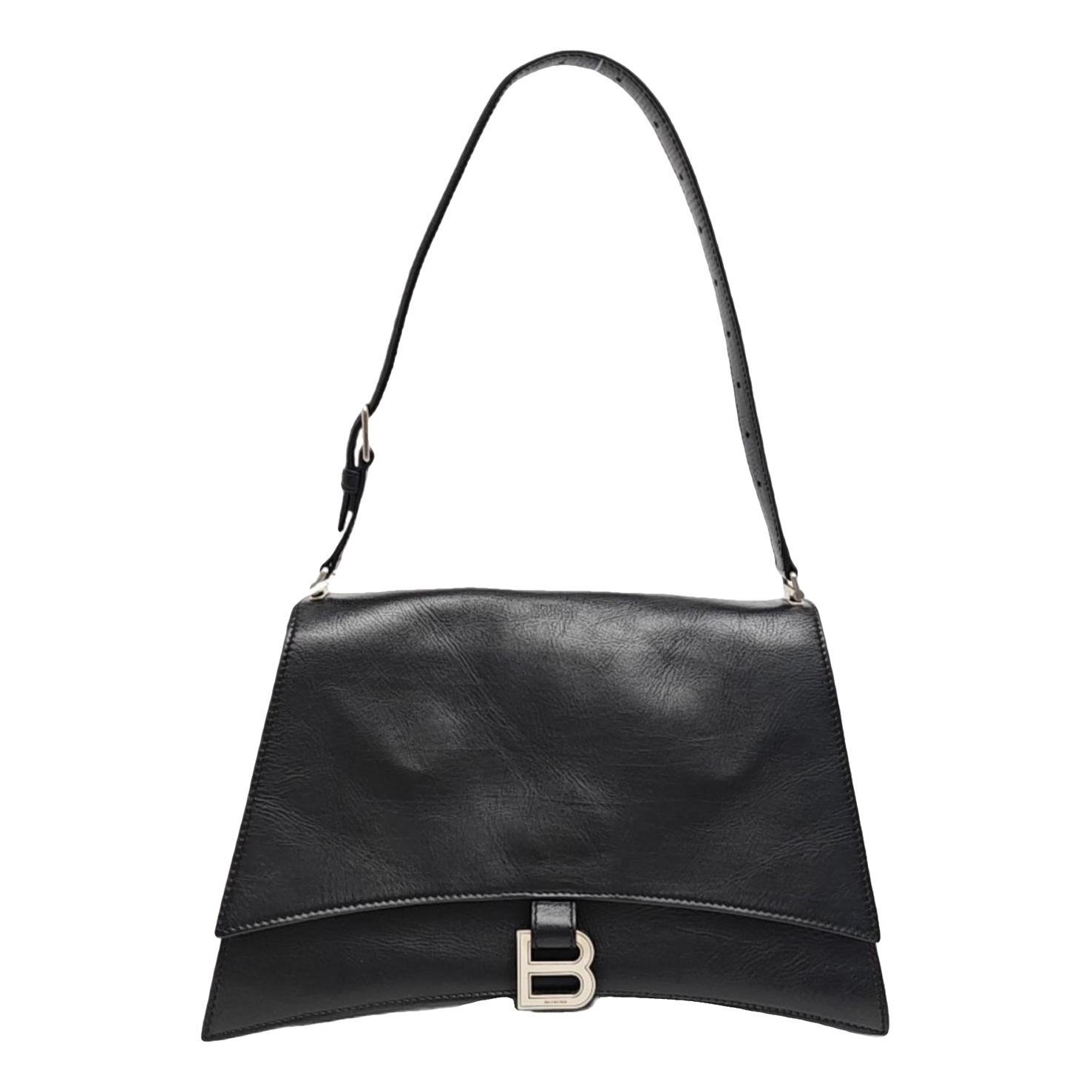 Crush leather handbag