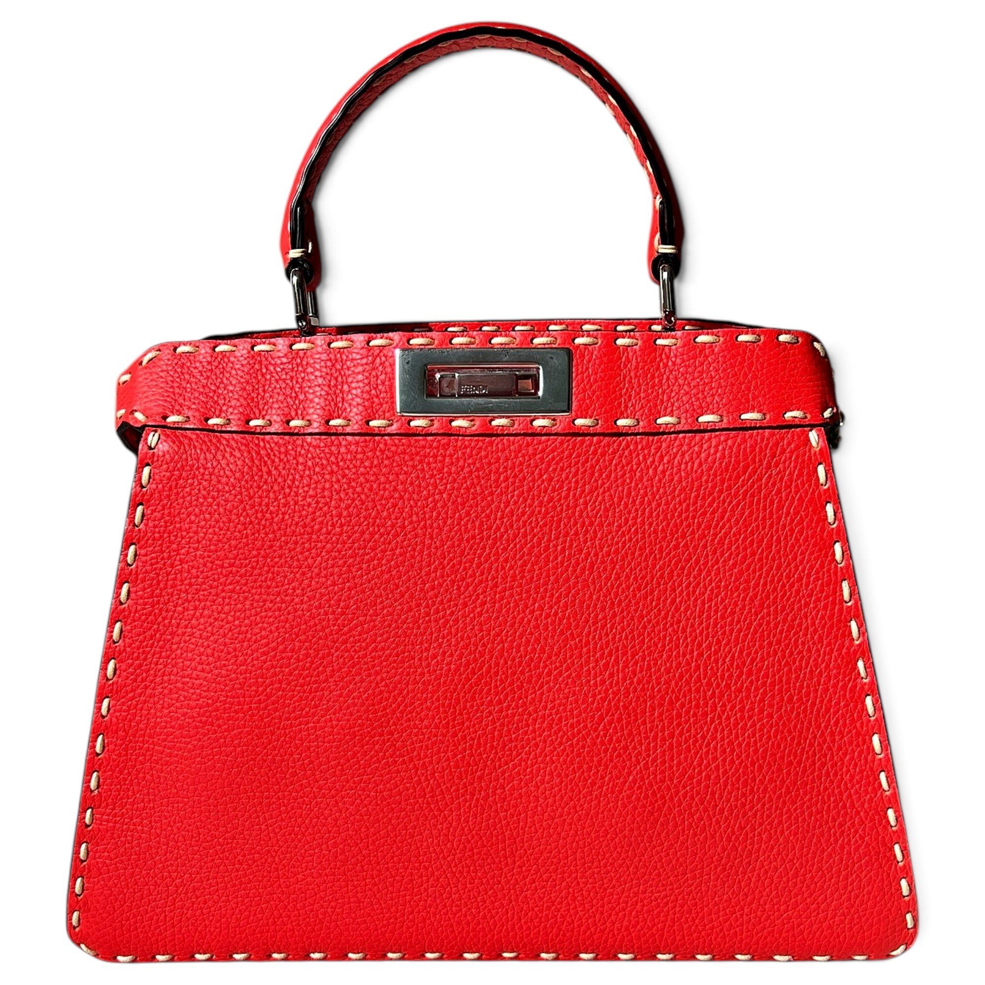 Peekaboo leather handbag