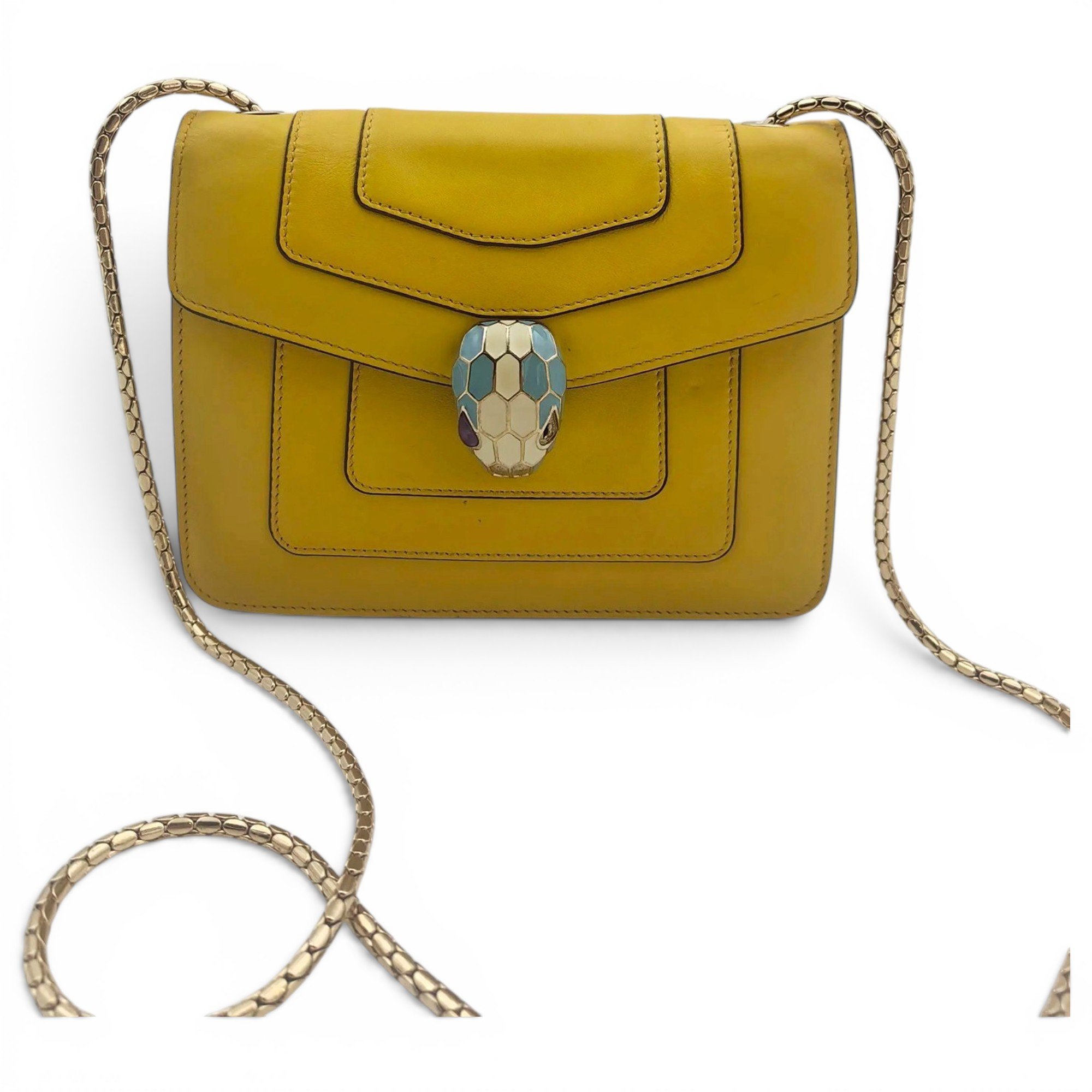 Serpenti leather handbag