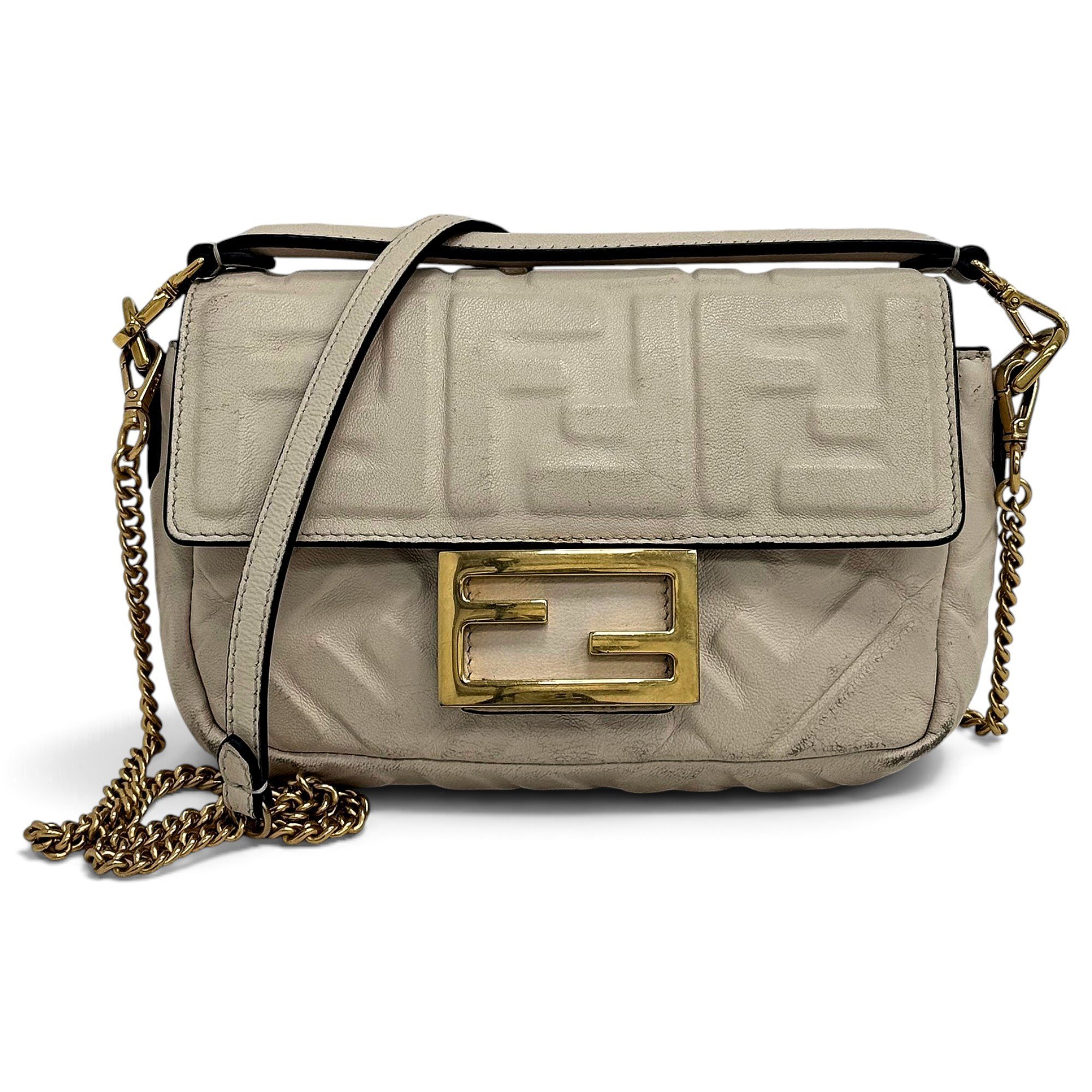 Baguette Chain Midi leather handbag