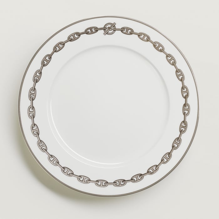 Sans Coloris Chaine d'Ancre Platinum Presentation Plate