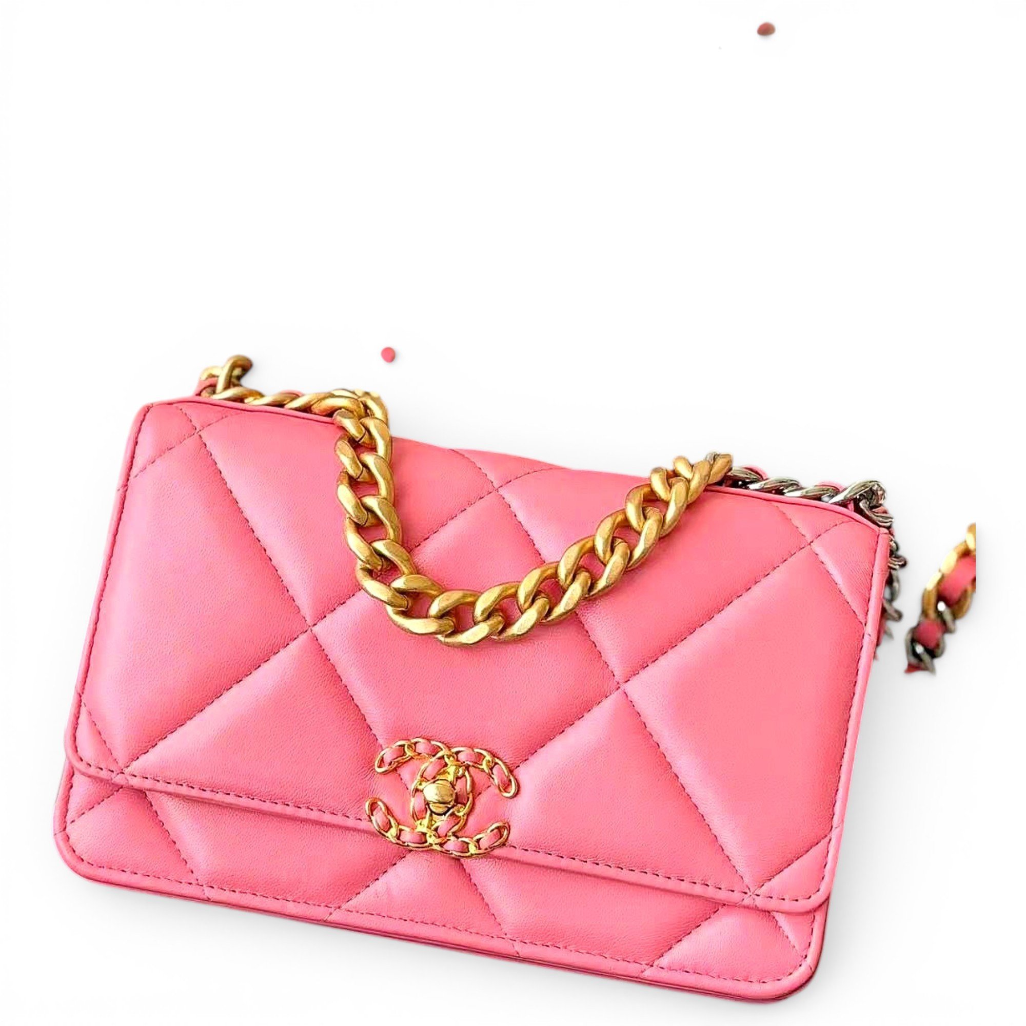 Wallet On Chain Chanel 19 leather handbag