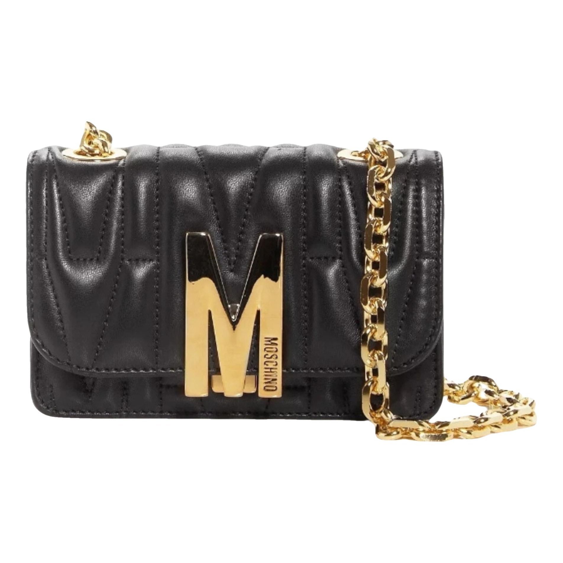 Biker leather crossbody bag