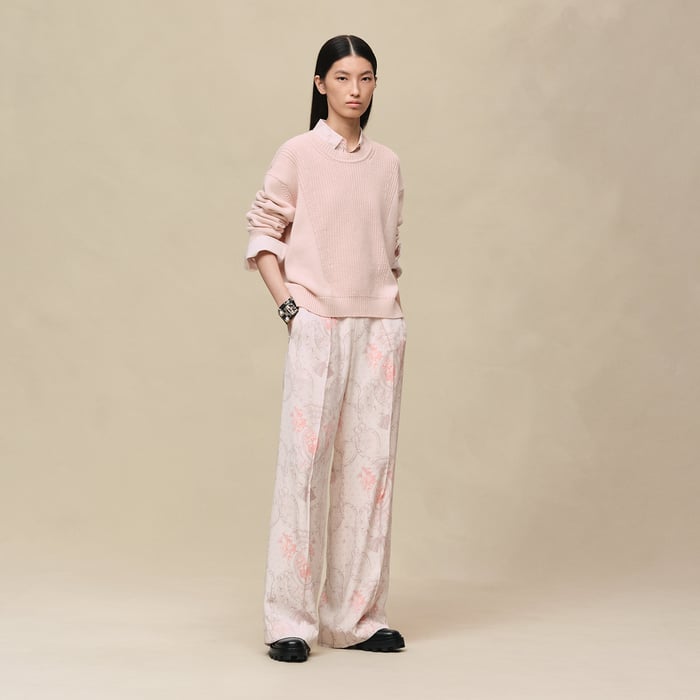 Rose Palomino Cashmere Long-sleeve Sweater