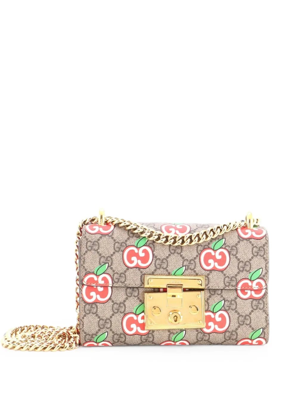 Padlock Printed GG Coated Canvas Small shoulder bag