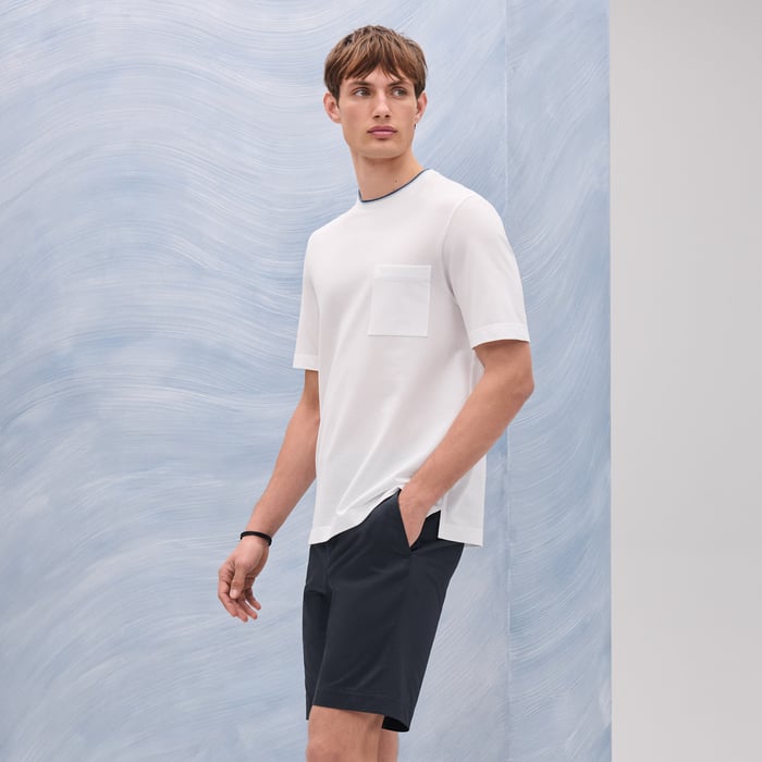 Blanc "Piqures Sellier" T-shirt